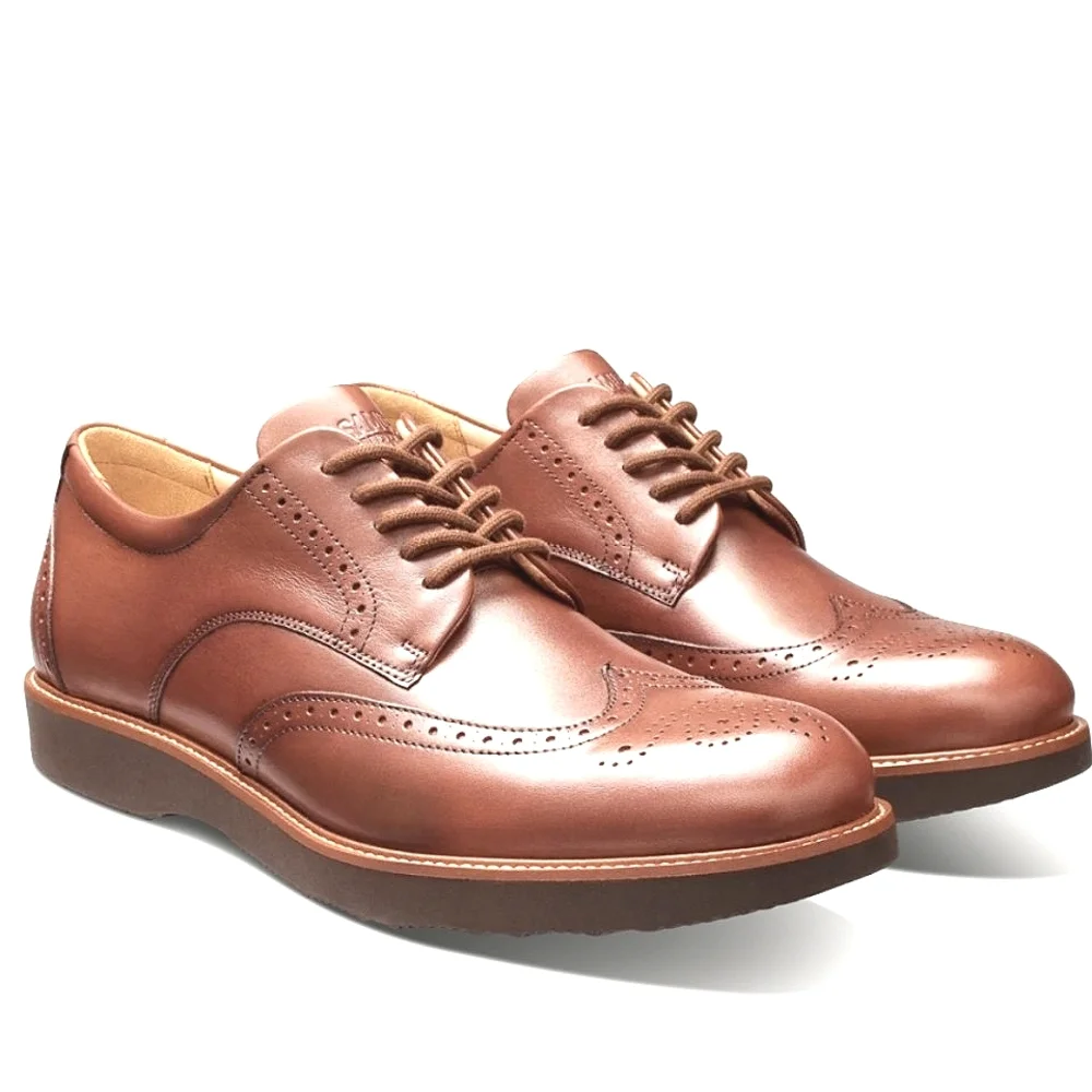 Samuel Hubbard‎ Whiskey Tan Genuine Leather Men's Tipping Point Oxfords Size 9